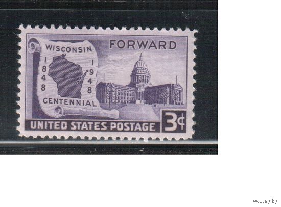 США-1948, (Мих.569), ** , Штат Висконсин(одиночка),