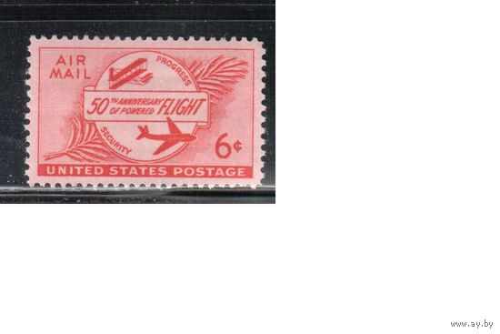 США-1953, (Мих.640), * , Авиапочта, Самолеты (одиночка)