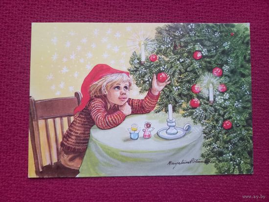 Новогодняя открытка. Финляндия. Чистая.