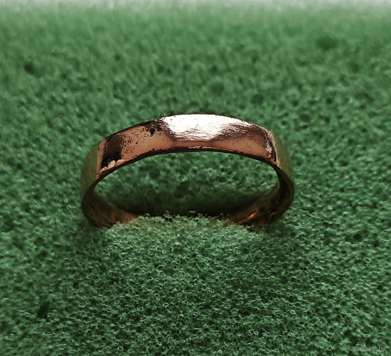 Медное обручальное кольцо XIXв.  Диаметр 17мм. лот ок-4,6