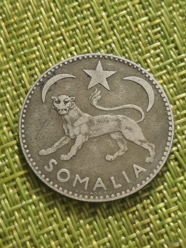 Итальянское Сомали 1 сомало 1950 г ( Леопард Серебро )