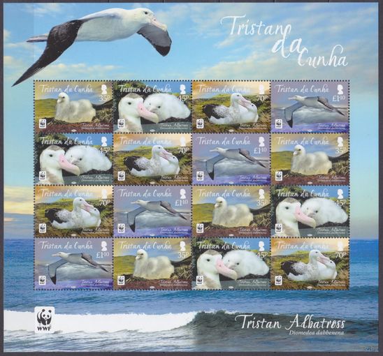 2013 Тристан-да-Кунья 1133-1136KL WWF, Птицы 32,00 евро