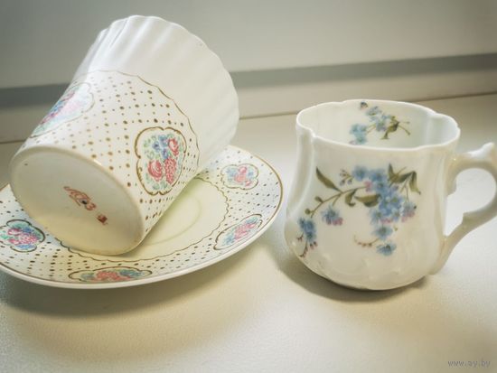 Фарфоровая пара и чашка, ЛФЗ