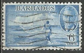 Барбадос. Король Георг VI. Рыболов. 1950г. Mi#188.