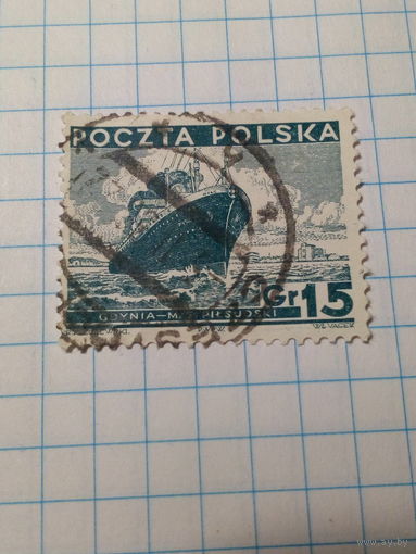 Марка  Польша 1935