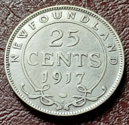 Ньюфаундленд 25 центов, 1917    ( 1-9-4 )