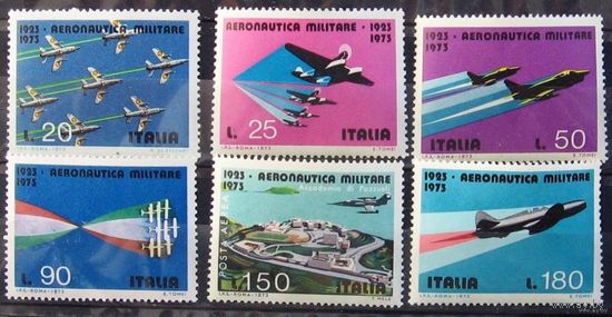 ИТАЛИЯ 1973 Военная АВИАЦИЯ** ПОЛНАЯ СЕРИЯ MNH Самолеты