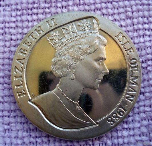 Остров Мэн 1 крона. 1988г. Серия "Двухсотлетие парового мореходства".