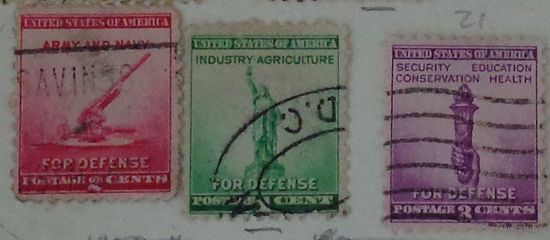 Все для защиты и обороны. США. Полная серия.  90-мм зенитное орудие, Статуя Свободы, Факел. Дата выпуска:1940-10-16