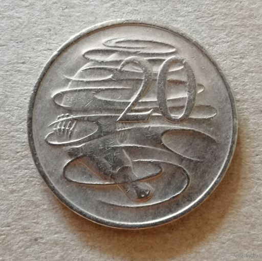 Австралия 20 центов 1975 г., KM# 66 ю