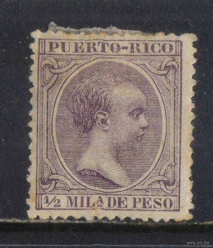 Испания Колонии Пуэрто-Рико 1895 Надп #115*