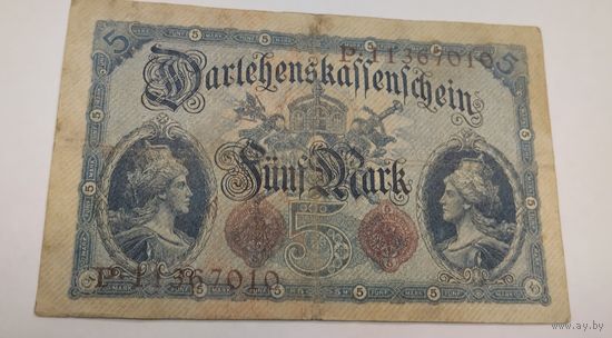 1914 год Германия 5 марок