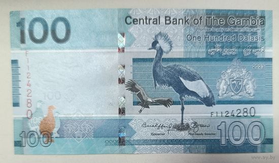 100 даласи 2023 года - Гамбия - UNC