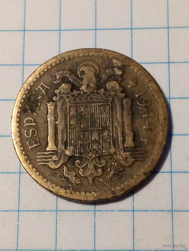 1 песета Испания 1944 год