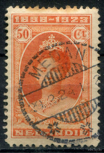 Нидерландская Индия - 1923г. - 25 лет правления королевы Вильгельмины, 50 с - 1 марка - гашёная [Mi 152]. #3-WB-91-KS-2
