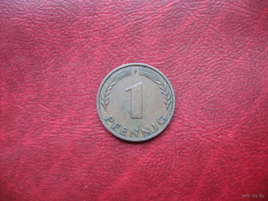 1 пфенниг 1950 F года ФРГ