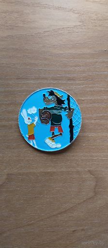 Значок. Ну, Погоди! Волк футболист. САЗ.