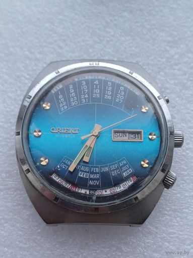 Все лоты с 1р.Редкие Вечный календарь Ориент часы тикают