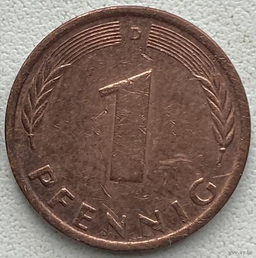 Германия 1 пфенниг 1972 г. D