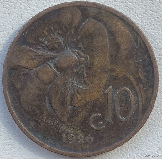 Италия 10 чентезимо 1926 г.