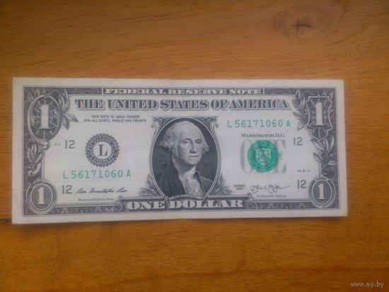 1 доллар США 2013 года L