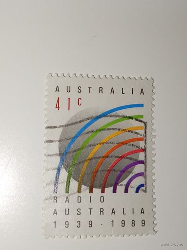 Австралия год 1989.  Пятидесятилетие службы международных радиовещательных передач Австралии.