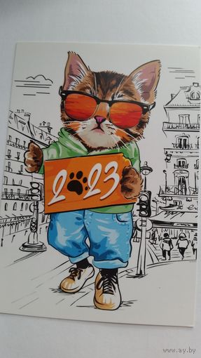 Календарик. Модный кот.2023 год.