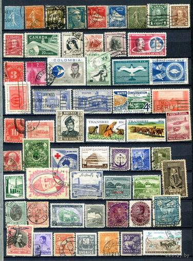 Марки разных стран 3 - 55+ марок - гашёные. #O-W-86-F-1