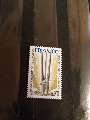 1975 Франция 30 лет службе разминирования война чистая клей MNH** выпускалась одиночкой (3-14)