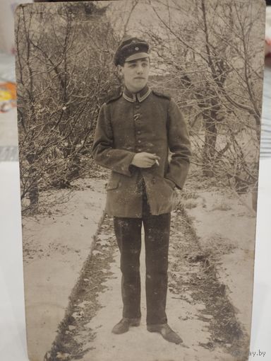 Фото ПМВ Колоритный боец, награжден лентой к ЖК. .Оригинал