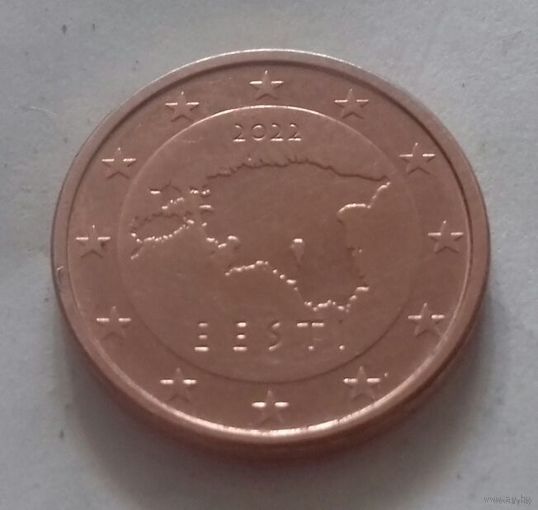 1 евроцент, Эстония 2022 г., AU