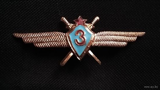 Нагрудный знак классной квалификации " Лётчик ВВС СССР 3-го класса ".