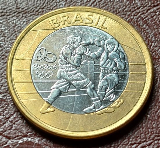 Бразилия 1 реал, 2016 XXXI летние Олимпийские Игры, Рио-де-Жанейро 2016 - Бокс     ( 1-12-6 )