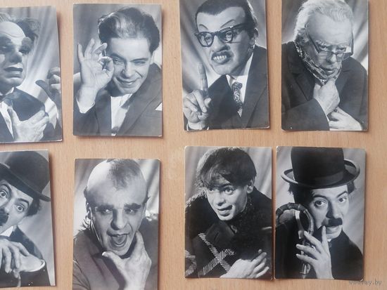 Аркадий Райкин 15 фотоснимков 1965г   размер 8,5см на 5,5см