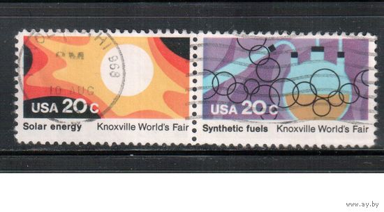 США-1982, (Мих.1585-1586) , гаш. ,Солнечная энергия,Химия