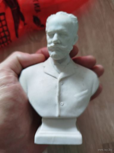 Редкий бюст,Чайковский,фарфор,бисквит целый,с рубля