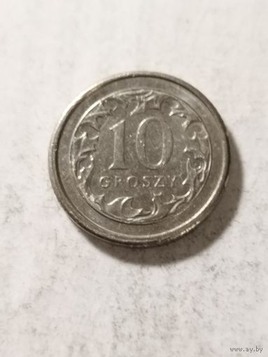 Польша 10 грошей 2009