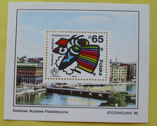 Польша. Филателистическая выставка. ( Блок ) 1986 года.