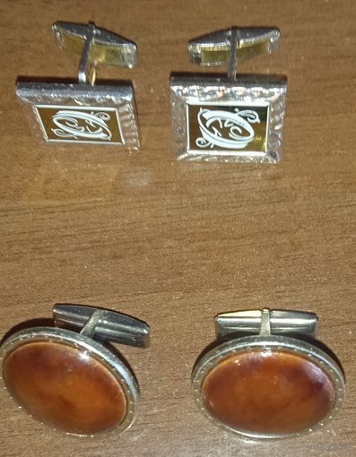 2 пары запонки женские возможно СССР ретро целые модные