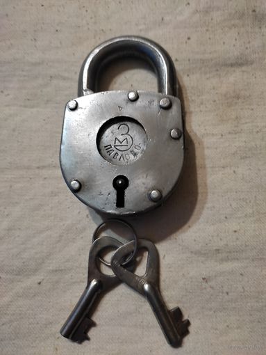 Замок навесной СССР, 2 ключа, реставрация. См. описание.