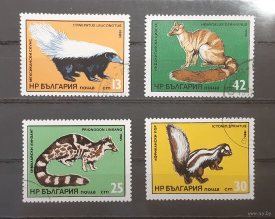 Распродажа с 1 рубля! Фауна. Болгария. 1985 год (4 марки из серии)