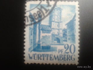 Германия 1948 Вюртемберг фр. зона вход в замок