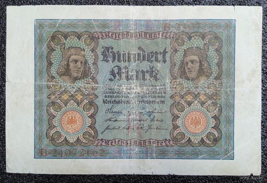 100 марок Германия 1920 г.