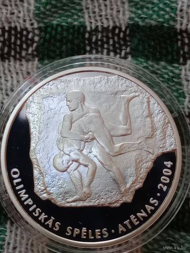 Латвия 1лат 2002 олимпиада 2004 борьба
