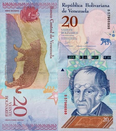 Венесэла 20 боливаров образца 2018 года UNC p104