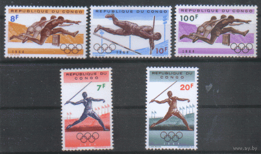 КОНГО. 1964. Олимпийские игры в Токио. ЧиСт.