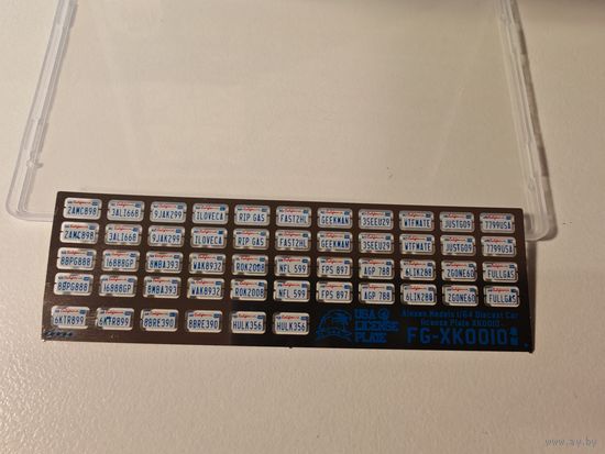 Металлические номера для моделей 1/64 (USA California)