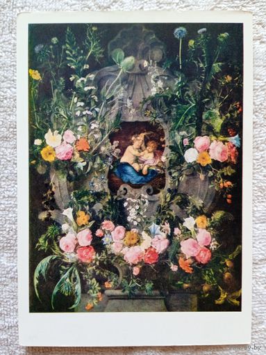 Сегерс. Гирлянда цветов, окружающая младенцев Христа и Иоанна