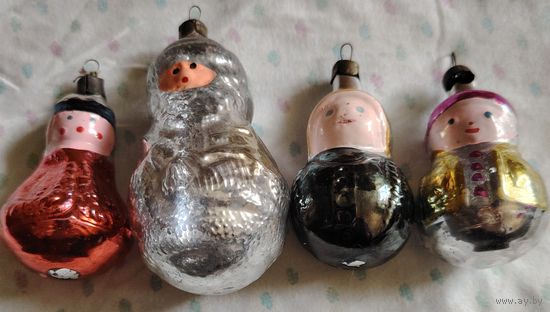 Елочные игрушки снеговики из ссср