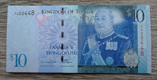 Werty71 Тонга 10 паанга 2009 UNС банкнота